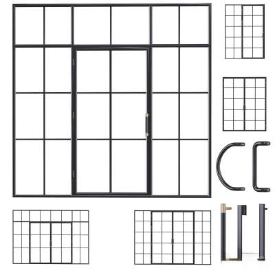 现代玻璃门 感应门 铝合金门